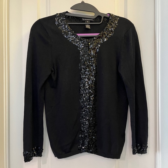 Club Monaco Black Sequin Sweater Cardigan Size XS - Picture 1 of 4